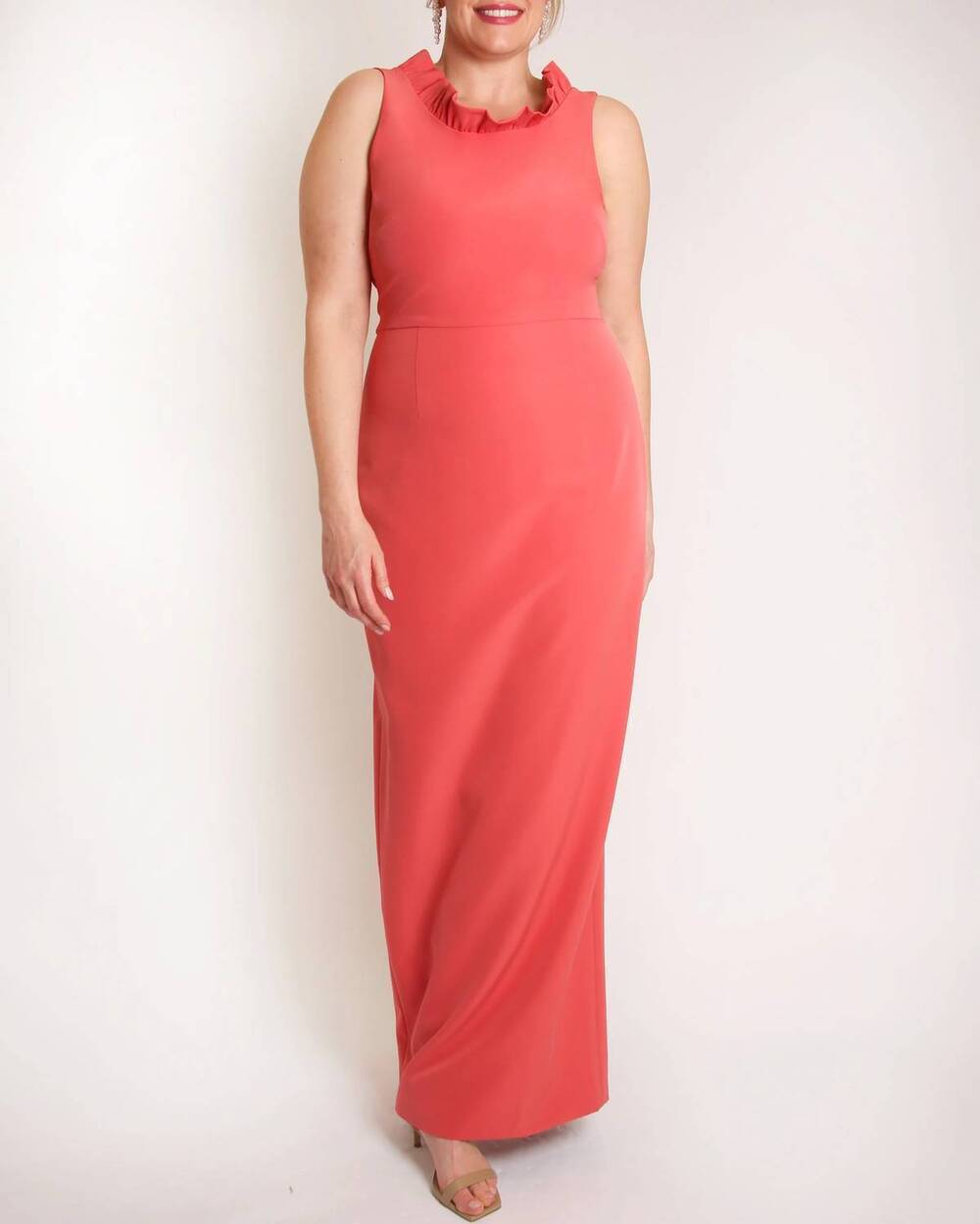 NEW CAMILYN BETH alexandria sheath gown in terracotta